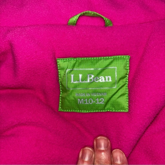 L.L. Bean Girl's M Medium Thinsulate TEK Coat Jacket Hooded Fleece Lined #283666 - Picture 9 of 12